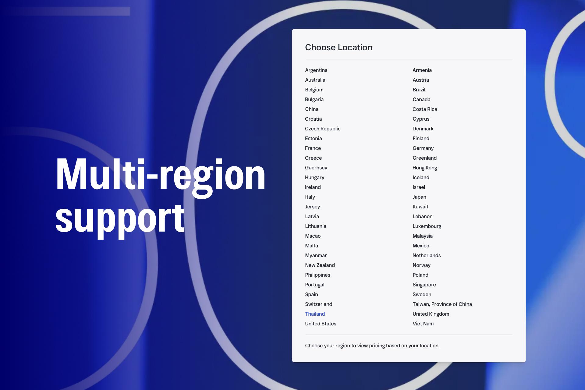 Multi-region is now supported